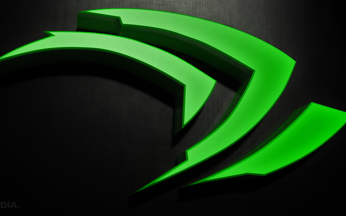 4k, 3d logo Nvidia, 4K, cr&#233;atif