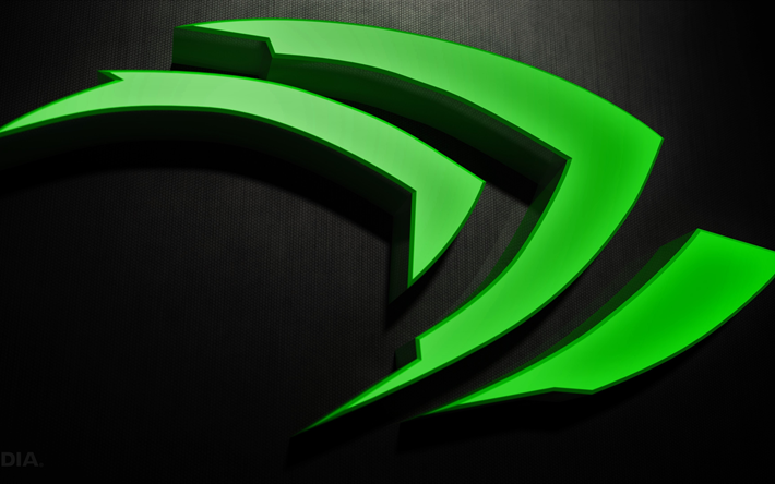 4k, 3d logo, Nvidia, 4K, creative