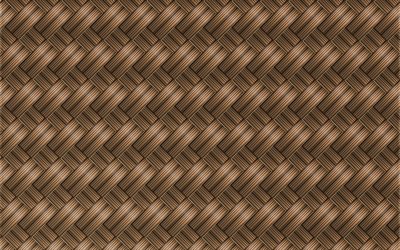 brown weaving texture, 4k, macro, brown wickerwork background, wickerwork, wooden backgrounds, wooden wickerwork background, wickerwork textures, brown backgrounds