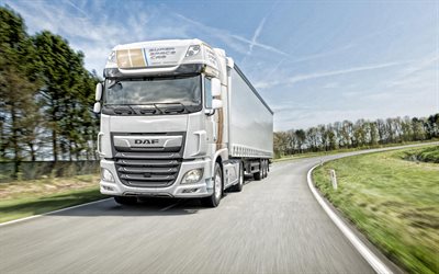 DAF XF, Super Space Cab Celebration Edition, 2020, 250000th, new trucks, delivery concepts, cargo transportation, new white XF, DAF