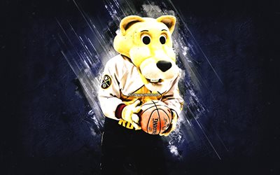 Download wallpapers Rocky the Mountain Lion, NBA, Denver Nuggets, blue ...