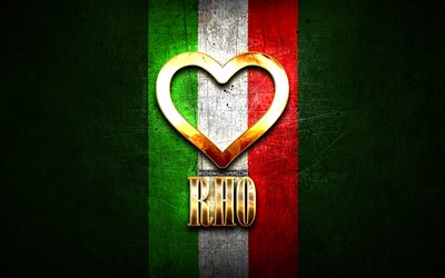Mi piace Rho, citt&#224; italiane, golden iscrizione, Italia, cuore d&#39;oro, bandiera italiana, Rho, citt&#224; preferite, Amore Rho