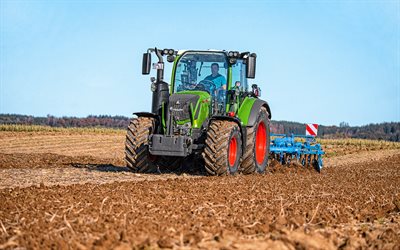 Fendt 313 Vario, HDR, 2020 tractors, plowing field, agricultural machinery, tractor in the field, agriculture, Fendt