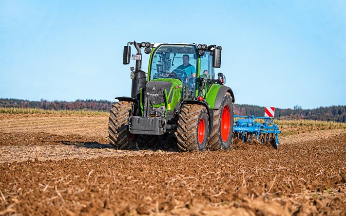 Fendt 313 Vario, HDR, 2020 tractores arando el campo, maquinaria agr&#237;cola, tractores en el campo, la agricultura, Fendt