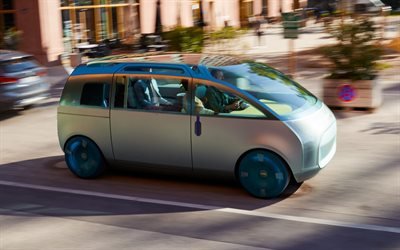 MINI Vision Urbanaut, 4k, electric cars, 2021 minibuses, future cars, MINI