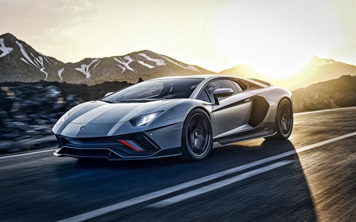 Lamborghini Aventador LP780-4 Ultimae, 2022, 4k, n&#228;kym&#228; edest&#228;, ulkopuoli, superauto, uusi Aventador LP780-4, italialaiset urheiluautot, Lamborghini