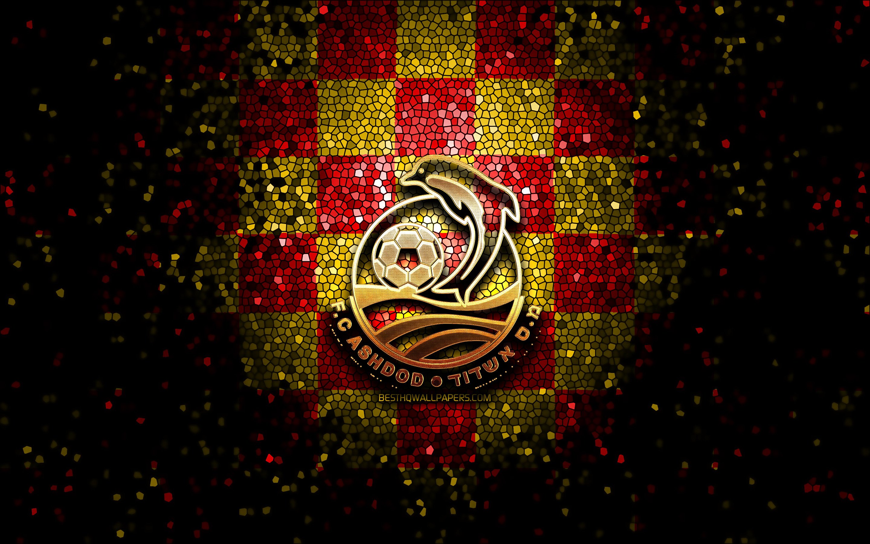 Download wallpapers Moadon Sport Ashdod FC, glitter logo, Ligat ha Al ...