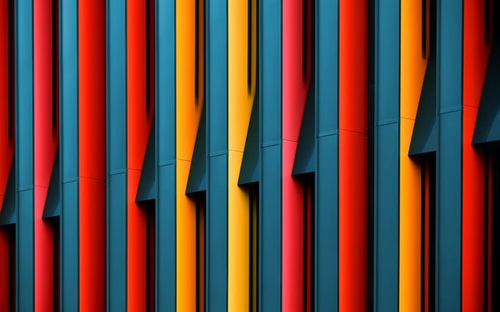 design de fa&#231;ade &#233;l&#233;gant, colonnes multicolores, ext&#233;rieur moderne, architecture moderne, lignes multicolores