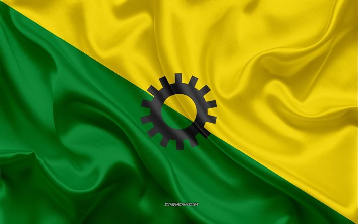 Flag of Dosquebradas Department, 4k, silk texture, Dosquebradas Department, Dosquebradas, Colombian Department, Dosquebradas flag, Colombia