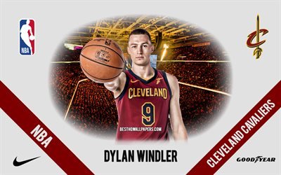 Dylan Windler, Cleveland Cavaliers, American Basketball Player, NBA, portrait, USA, basketball, Rocket Mortgage FieldHouse, Cleveland Cavaliers logo