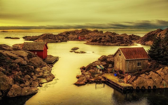 rogaland, vila de pescadores, noruega