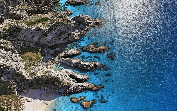 サニービーチ, ティレニア海, 岬のカポヴァティカーノ, カラブリア, イタリア