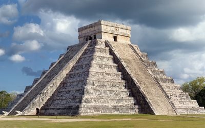 chichen itza, pyramide de kukulkan, mexique