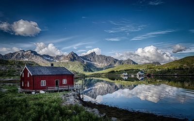 archipi&#233;lago de lofoten, pueblo de pescadores, noruega
