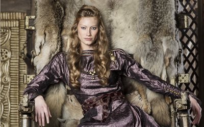 vikings, no canad&#225;, a s&#233;rie de tv irlandesa, a atriz australiana, alyssa sutherland, princesa aslaug