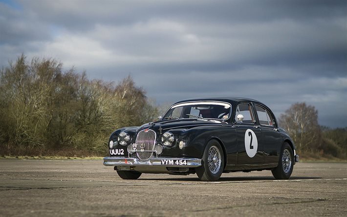 strada, vecchia auto, jaguar