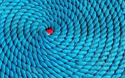 spiral, blue rope, texture