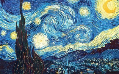 starry night, &#246;l, de sterrennacht night, niederl&#228;ndischen post-impressionistischen k&#252;nstlers, leinwand, 1889, new york