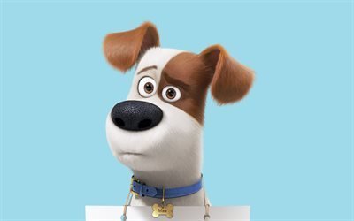 comedia, voz, de dibujos animados, 2016, terrier max