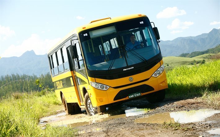 brasilien, marco polo, school bus, marcopolo