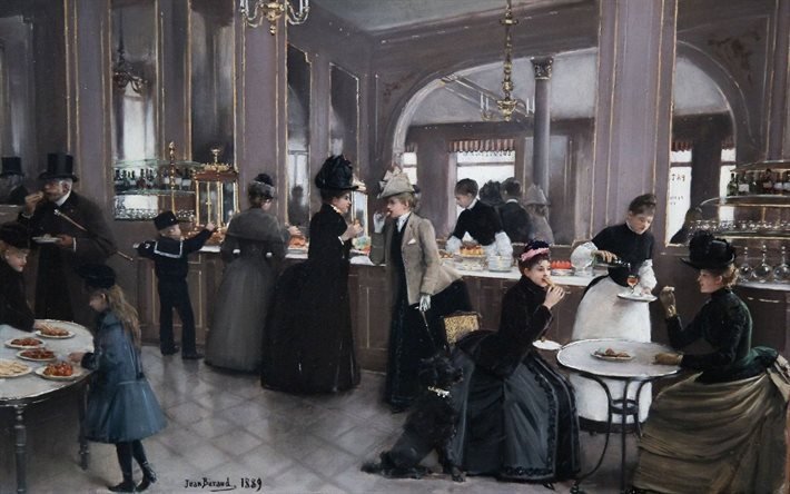 jean beraud, l&#39;aristocratie parisienne, 1889, l&#39;aristocratie parisenne