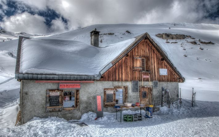 la suisse, montagnes, alpes, restaurant