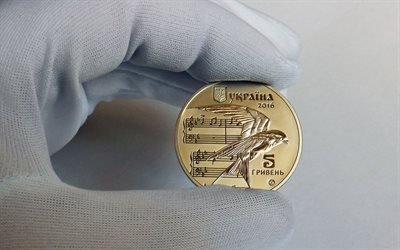 moedas comemorativas, cinco uah, shchedryk, ukrainian
