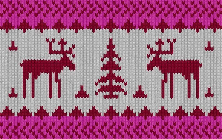 ornament, two elk, knitting, texture