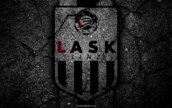 LASK Linz, logo, sanat, Avusturya Bundesliga, futbol, futbol kul&#252;b&#252;, FC LASK Linz, asfalt doku