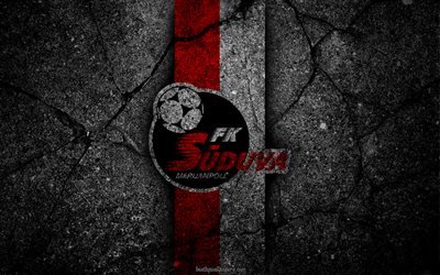 Suduva, logo, art, A Lyga, Lithuania, soccer, football club, FC Suduva, asphalt texture