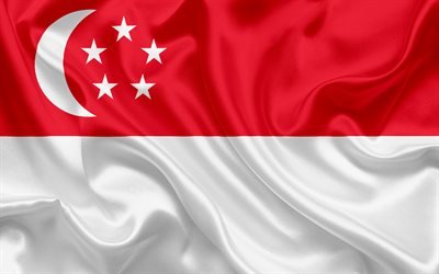 Singapore flag, Singapore, Asia, flag of Singapore