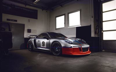 Porsche 911 GT3, sportcars, 2018 cars, garage, german cars, Porsche