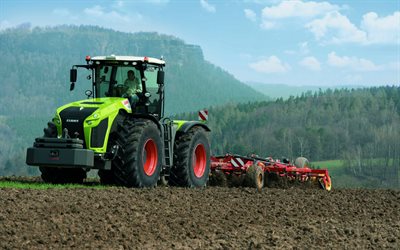 Claas Xerion 4000, uusi traktori, maatalouskoneiden, korjuu k&#228;sitteit&#228;, Claas