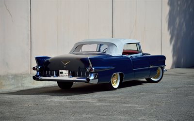Cadillac Eldorado, 1955, Eldorado Convertible, rear view, retro cars, classic cars, Cadillac