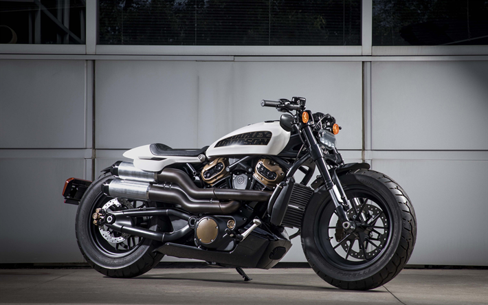 Harley-Davidson Framtida Anpassad, 4k, 2021 cyklar, inst&#228;llda t&#229;g, Harley-Davidson