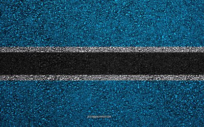 Bandera de Botswana, el asfalto de la textura, de la bandera en el asfalto, la bandera de Botswana, sud&#225;frica, Botswana, las banderas de los pa&#237;ses Africanos