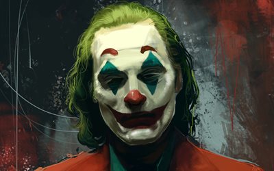 4k, le Joker, fan art, 2019 Film, Arthur Fleck, affiches, Joaquin Phoenix, 2019 Joker