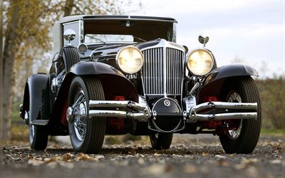 Sladden L29, 1930, retro bilar, exteri&#246;r, svart coupe, svart Cord L-29, amerikansk klassiska bilar, Sladd
