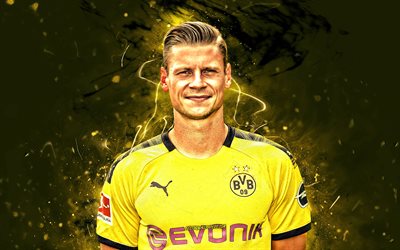 Lukasz Piszczek, season 2019-2020, polish footballers, Borussia Dortmund FC, defender, soccer, BVB, Germany, Bundesliga, Lukasz Piotr Piszczek, football, neon lights