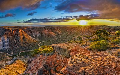 Australia, canyon, montagne, Munga-Thirri Parco Nazionale Australiana, punti di riferimento, HDR