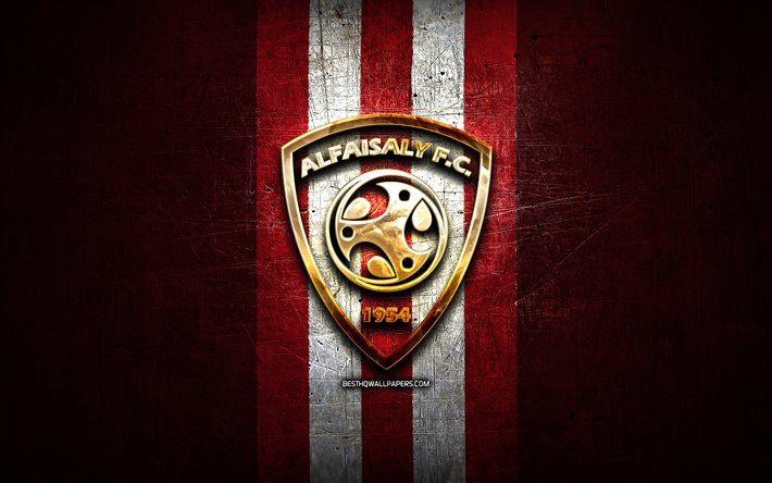 Download wallpapers Al-Faisaly FC, golden logo, Saudi Professional ...