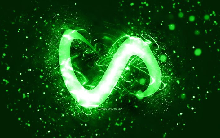 DJ Snake yeşil logo, 4k, Norve&#231;li DJ&#39;ler, yeşil neon ışıklar, yaratıcı, yeşil soyut arka plan, William Sami Etienne Grigahcine, DJ Snake logo, m&#252;zik yıldızları, DJ Snake