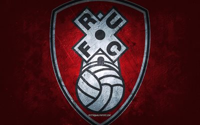Rotherham FC, squadra di calcio inglese, sfondo rosso, Reading FC logo, grunge, EFL Championship, Rotherham, calcio, Inghilterra, Rotherham FC emblema