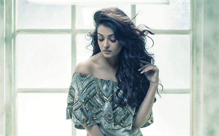 Aishwarya Rai Bachchan, Intialainen n&#228;yttelij&#228;, malli, ruskeaverikk&#246;, bollywood, kaunis nainen, muotokuva, Aishwarya Rai