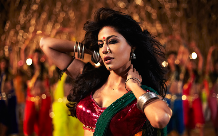 Chitrangda Singh, Bollywood, la actriz India, 4k, de la India saris, el maquillaje, el vestido de la India