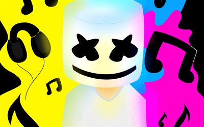 DJ Marshmello, arte, musicista, DJ, superstar, Marshmello