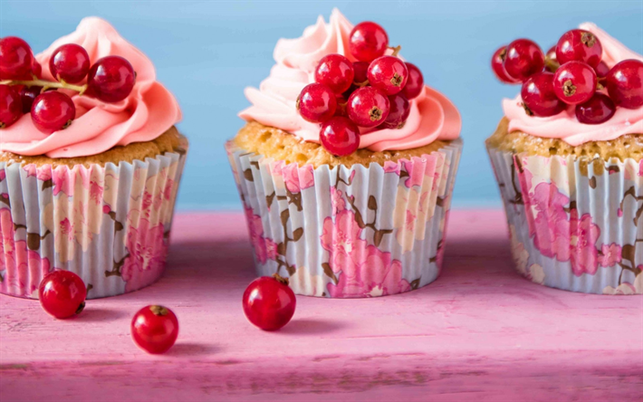 cupcakes, kakor, vinb&#228;r, b&#228;r muffins, bakverk