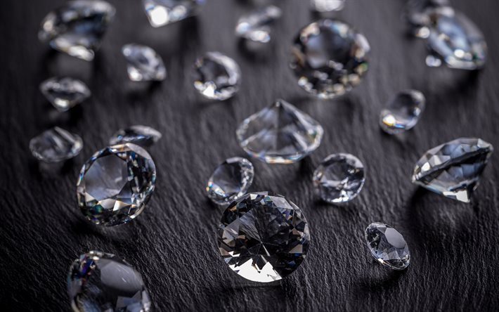 diamantes, pedras preciosas, cristais
