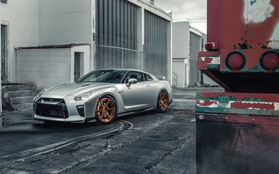 Nissan GT-R, 4k, sportscars, 2017車, 工場, GTR, 日産