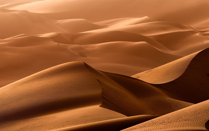 desert, sunset, sand dunes, sand, Africa, sand sea
